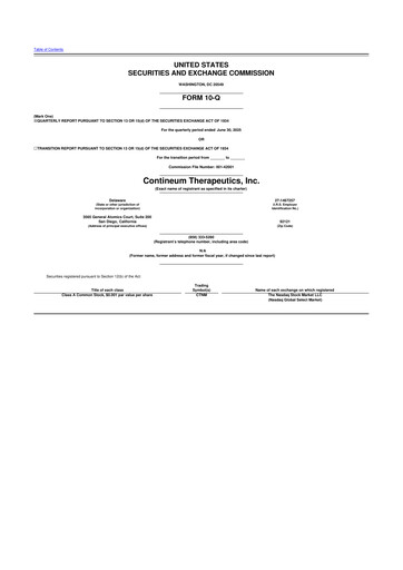 Miniature Contineum Therapeutics 10-Q Rapport trimestriel 2025 
