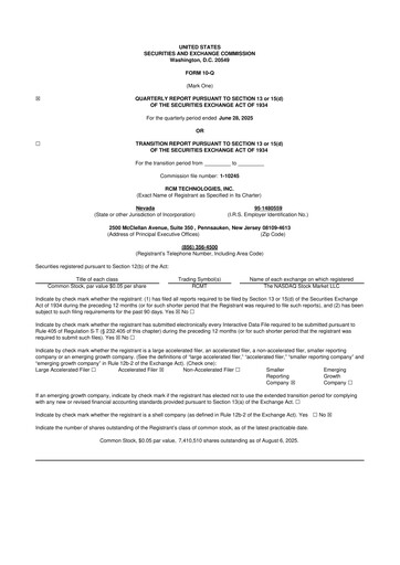 Thumbnail RCM Technologies 10-Q Quarterly Report FY2025 