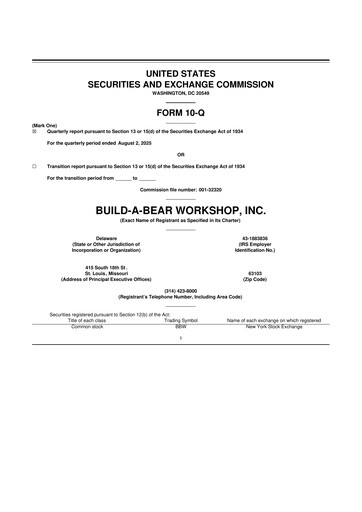 Thumbnail Build-A-Bear Workshop 10-Q Quarterly Report FY2025 