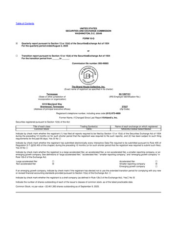 Thumbnail Kirkland's 10-Q Quarterly Report FY 