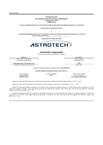 Thumbnail Astrotech 10-K Annual Report 2025
