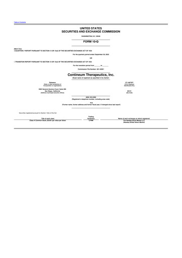 Miniature Contineum Therapeutics 10-Q Rapport trimestriel 2025 