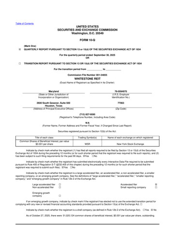 Thumbnail Whitestone REIT 10-Q Quarterly Report FY2025 