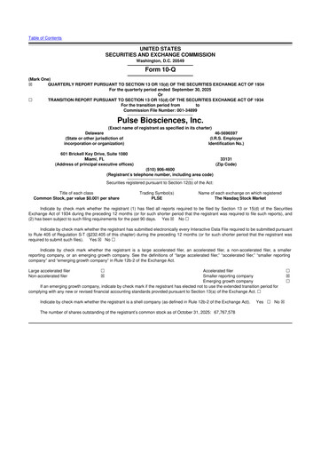 Thumbnail Pulse Biosciences
 10-Q Quarterly Report FY2025 