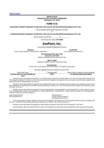 Thumbnail AvePoint 10-Q Quarterly Report FY2025 