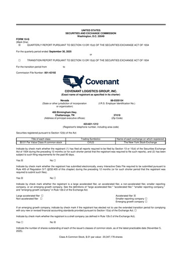 Thumbnail Covenant Logistics
 10-Q Quarterly Report FY2025 