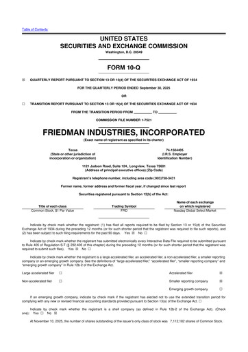 Vorschaubild Friedman Industries 10-Q Quartalsbericht 2026 