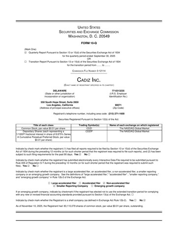 Thumbnail Cadiz Inc. 10-Q Quarterly Report FY2025 