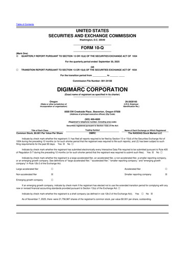 Thumbnail Digimarc
 10-Q Quarterly Report FY2025 