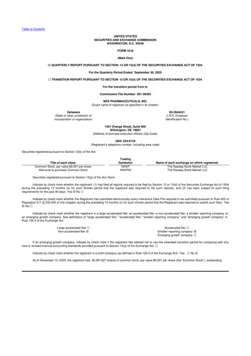 Thumbnail NRx Pharmaceuticals 10-Q Quarterly Report FY2024 