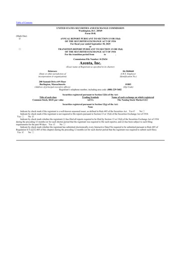 Thumbnail Azenta 10-K Annual Report 2025