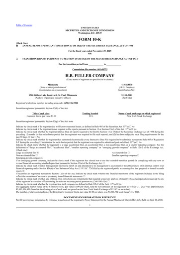 Thumbnail H.B. Fuller
 10-K Annual Report 2025