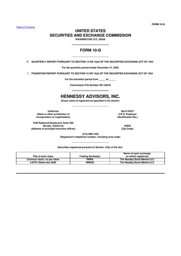 Thumbnail Hennessy Advisors 10-Q Quarterly Report FY2026 