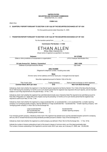 Thumbnail Ethan Allen
 10-Q Quarterly Report FY2026 