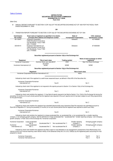 Thumbnail Huntsman Corporation
 10-K Annual Report 2024