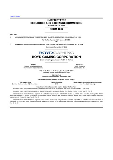 Miniature Boyd Gaming
 10-K Rapport annuel 2025