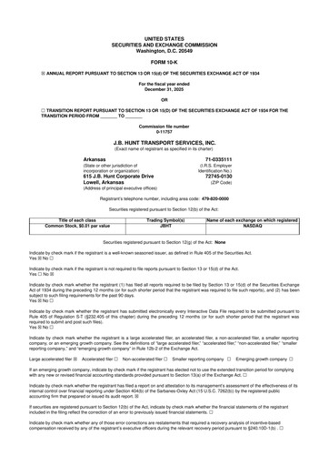 Vorschaubild J. B. Hunt
 10-K Jahresbericht 2025