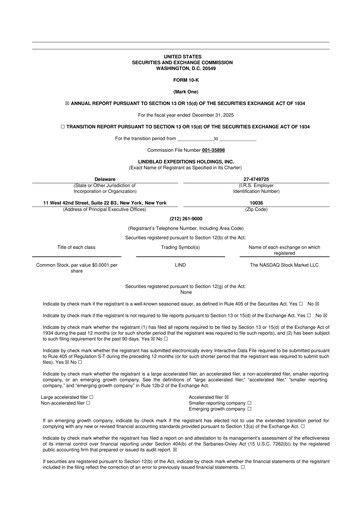 Thumbnail Lindblad Expeditions 10-K Annual Report 2025