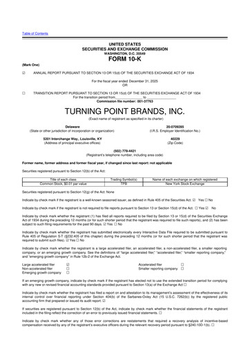 Thumbnail Turning Point Brands 10-K Annual Report 2025