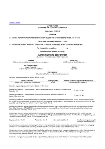 Thumbnail Alerus Financial 10-K Annual Report 2025