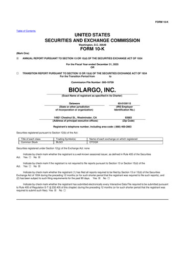 Thumbnail BioLargo 10-K Annual Report 