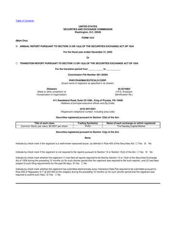 Vorschaubild Phio Pharmaceuticals 10-K Jahresbericht 2025