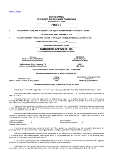 Miniature Smith Micro Software
 10-K Rapport annuel 2025