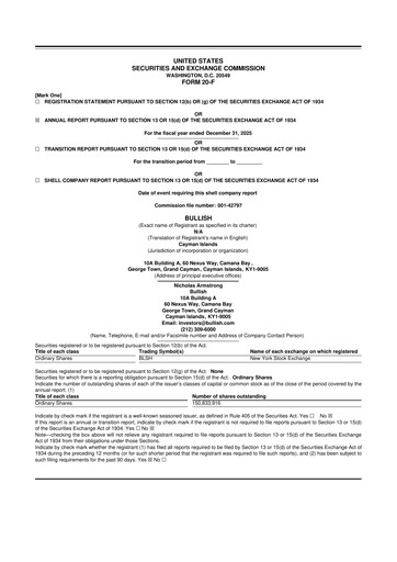 Thumbnail Bullish 20-F Annual Report 2025