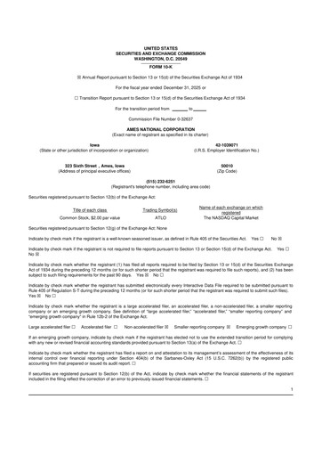 Thumbnail Ames National Corp. 10-K Annual Report 2025