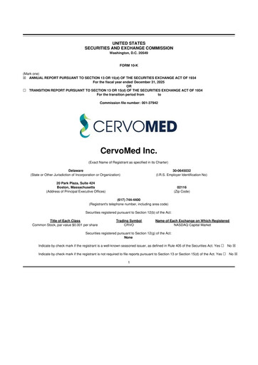Thumbnail CervoMed 10-K Annual Report 