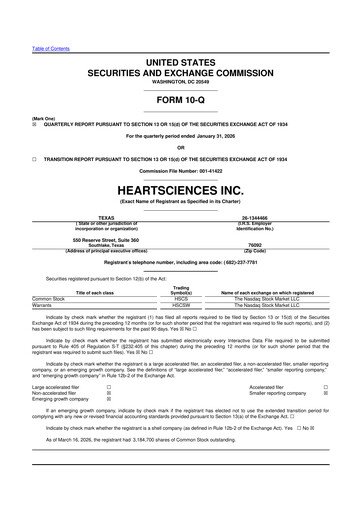 Vorschaubild HeartSciences Inc. 10-Q Quartalsbericht 2026 