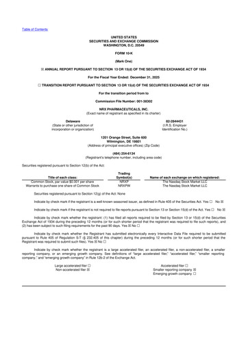 Thumbnail NRx Pharmaceuticals 10-K Annual Report 2025