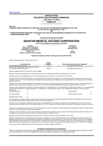 Vorschaubild SeaStar Medical  10-K Jahresbericht 2025