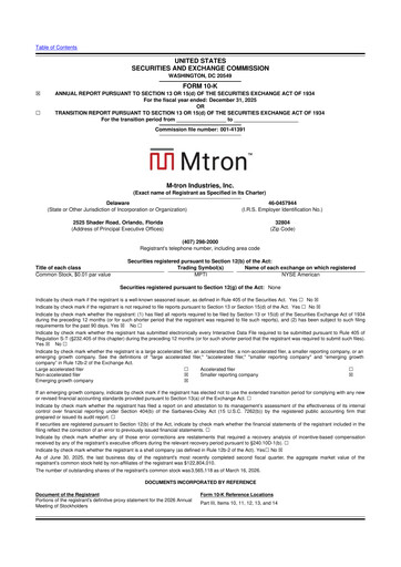 Miniature M-tron Industries 10-K Rapport annuel 2025