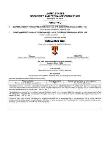 Thumbnail Tidewater 10-Q Quarterly Report FY2026 