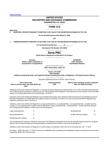 Thumbnail Zevia 10-Q Quarterly Report FY 