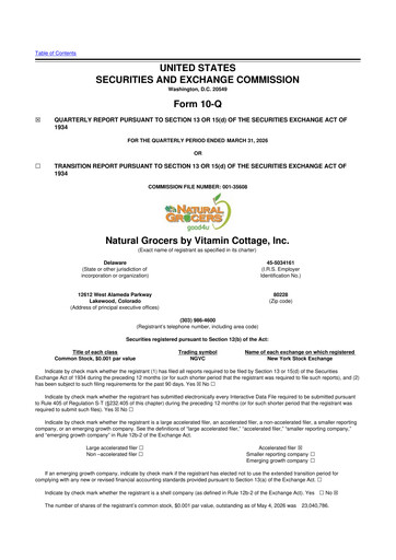 Thumbnail Natural Grocers by Vitamin Cottage 10-Q Quarterly Report FY2026 