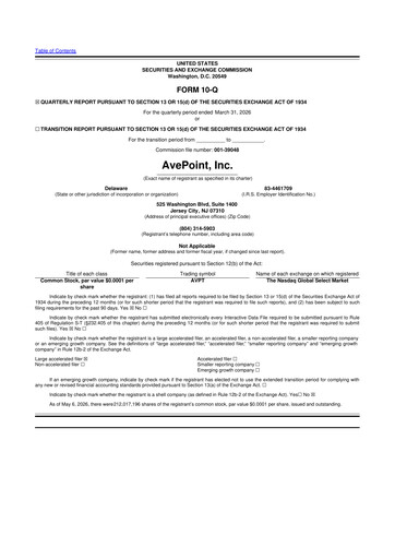 Thumbnail AvePoint 10-Q Quarterly Report FY2026 