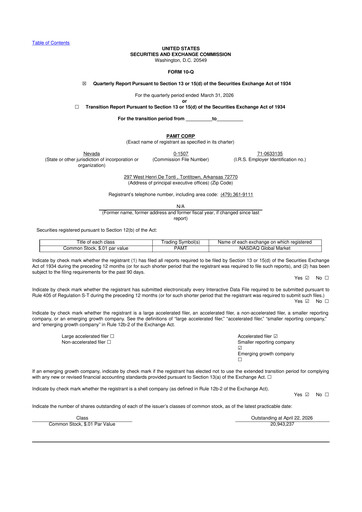 Thumbnail PAMT Corp 10-Q Quarterly Report FY2026 