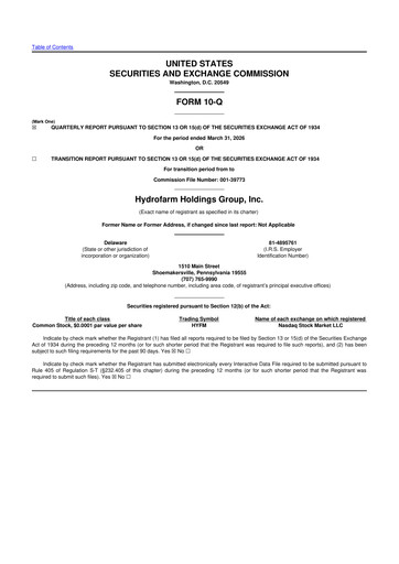 Vorschaubild Hydrofarm 10-Q Quartalsbericht 2026 