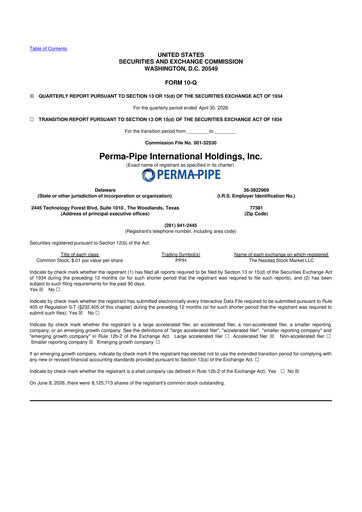 Vorschaubild Perma-Pipe International 10-Q Quartalsbericht 2027 