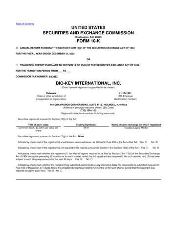 Thumbnail BIO-key International
 10-K Annual Report 2025