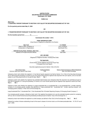 Thumbnail Park Aerospace 10-Q Quarterly Report FY2026 