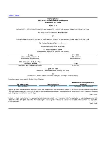 Thumbnail La Rosa Holdings 10-Q Quarterly Report FY2026 