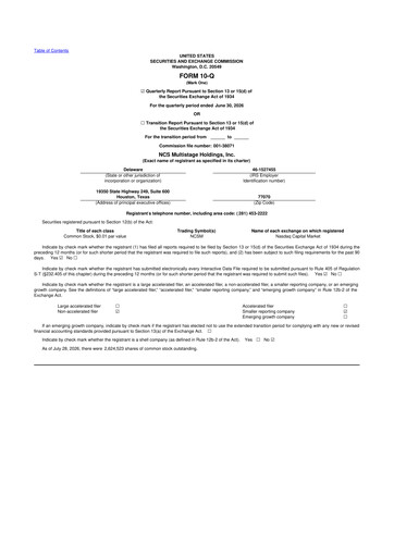Vorschaubild NCS Multistage 10-Q Quartalsbericht 2026 