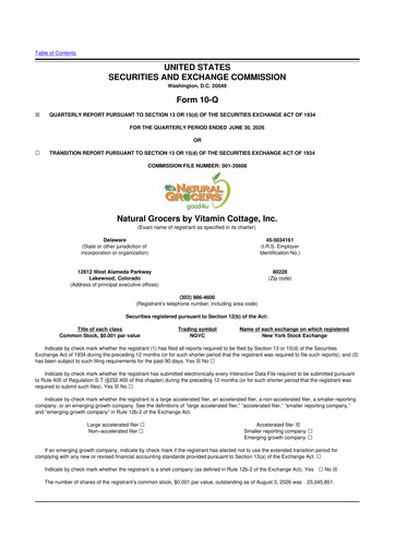 Thumbnail Natural Grocers by Vitamin Cottage 10-Q Quarterly Report FY2026 