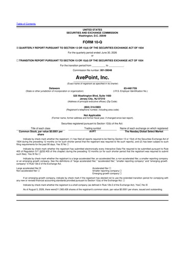 Thumbnail AvePoint 10-Q Quarterly Report FY2026 