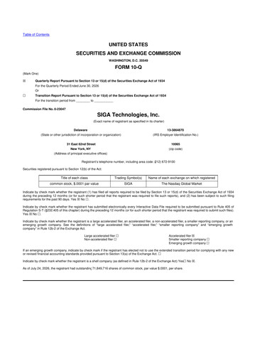 Thumbnail SIGA Technologies 10-Q Quarterly Report FY2026 