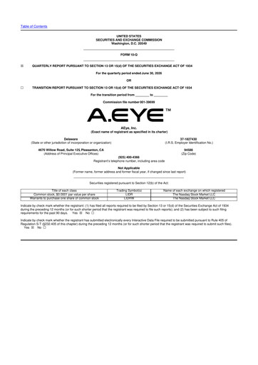 Thumbnail AEye 10-Q Quarterly Report FY2026 