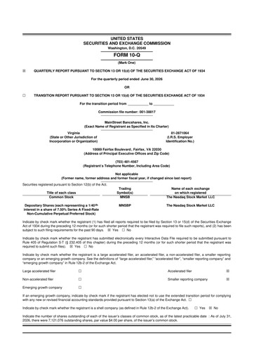Thumbnail MainStreet Bancshares 10-Q Quarterly Report FY2026 